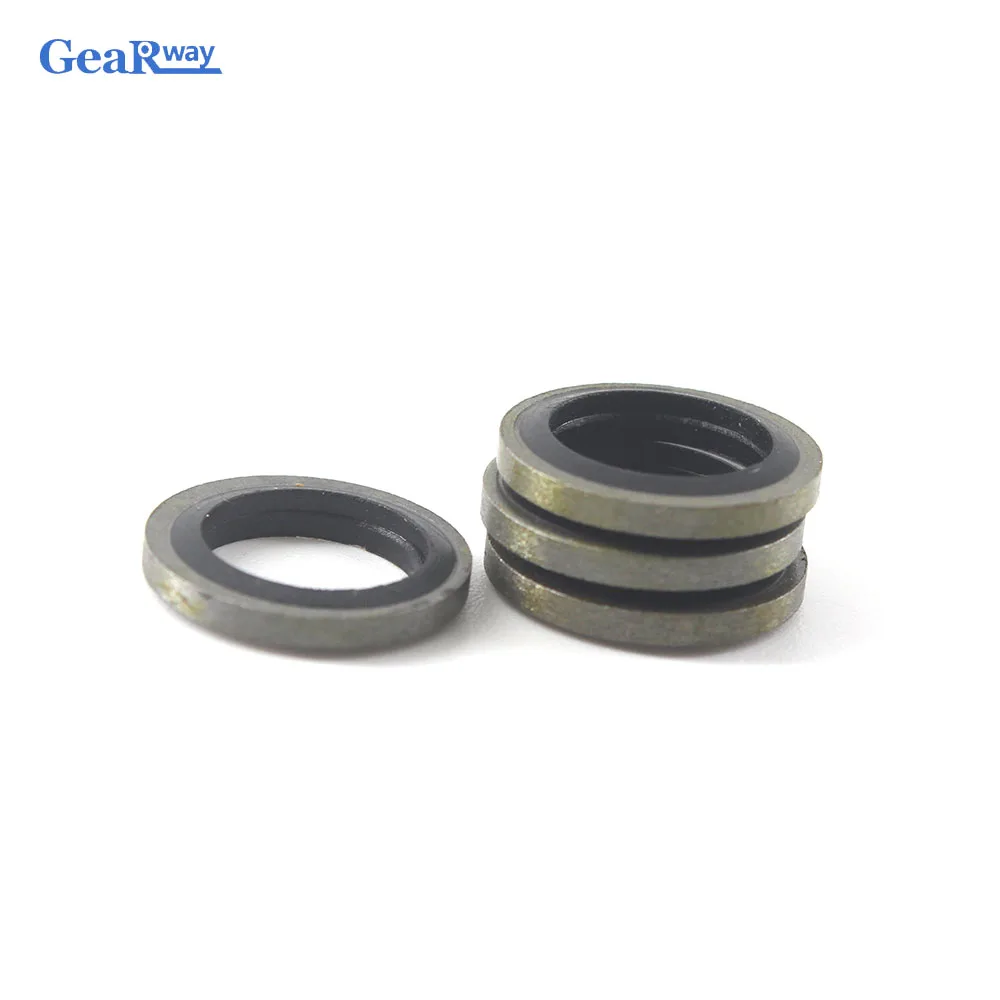 6/8/10/12/14/16/18/20/22/24mm Bonded Washer Gasket Metal Rubber Oil Resistance Combined Washer Seal Ring