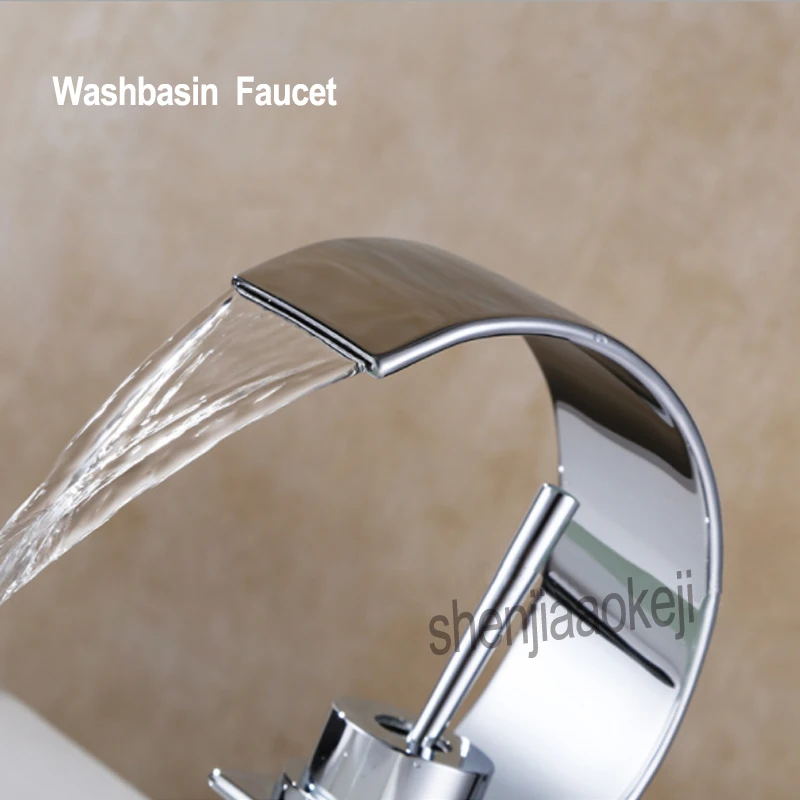 

M1203CW Хромированный смеситель для умывальника M1203CW Кран для воды для ванны Водопад Смеситель для раковины в ванной комнате Смеситель для раковины с горячей и холодной водой 0,8-1,2 МПа