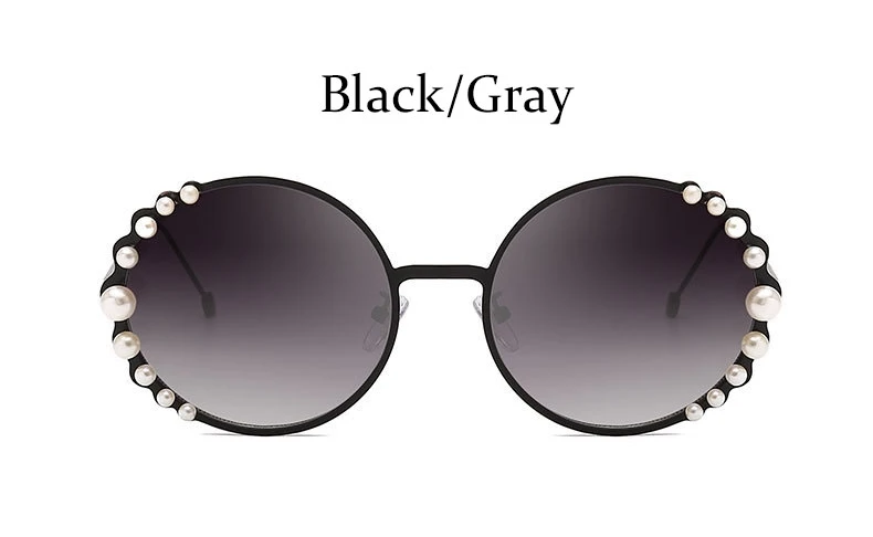 Women\'s High Quality Luxury Style Bold Round Statement Grey And Black Sunglasses Amazon.com: SALVATORE FERRAGAMO Grey Gradient Round Ladies  main image 4