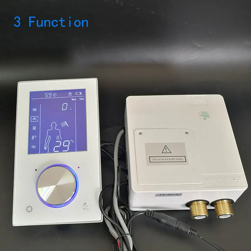 Imagem -04 - Válvula Misturadora Torneira Inteligente Termostato Touchscreen Inteligente Duche de Chuveiro Painel Oculto Lcd Digital Banheiro