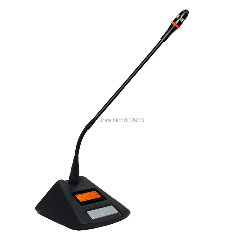 High-Class D400 UHF 4x100 Channel Digital Wireless Microphone System 4 Table Meeting Mic Unit