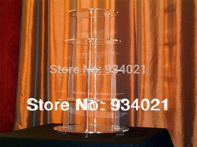 

5 Tier Acrylic Cupcake Stand Party Wedding Cake Circular wedding decoration