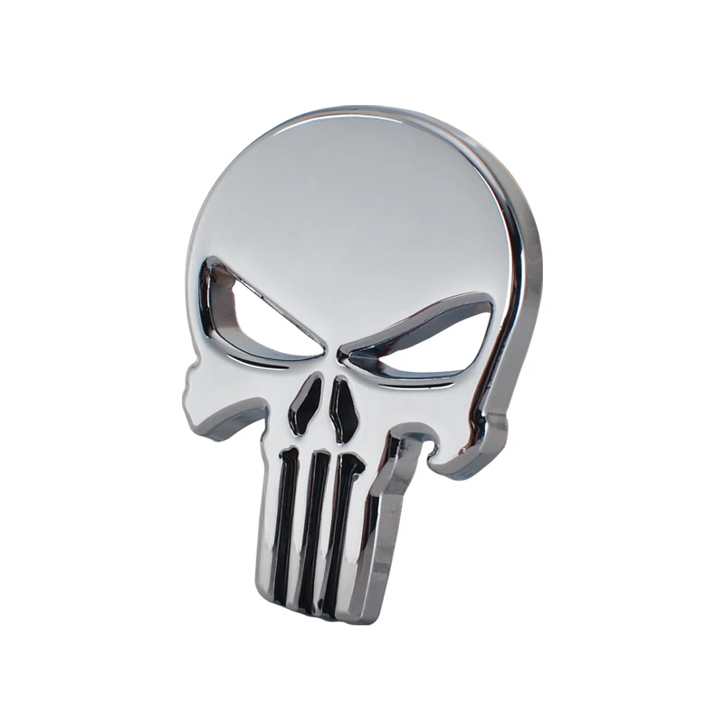 Car Styling The Punisher 3D Metal Skull Sticker Emblem Body Badge Accessories For Vw polo tiguan golf 7 4 6 passat b6 b5 b7