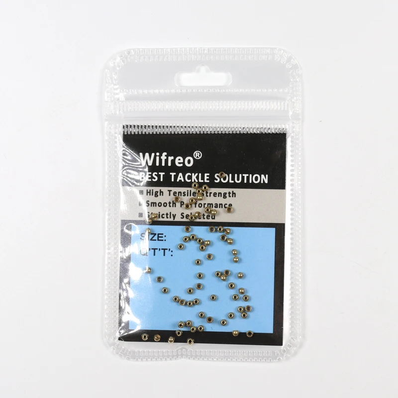 Wifreo 50pcs Fly Tying Brass Beads Nymph Bead Head Fly Tying Bead 2.3mm 2.8mm 3.4mm 3.8mm China Fly Fishing Material Wholesale