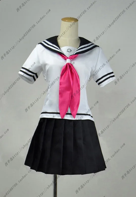 Super Dangan Ronpa 2 Danganronpa Ibuki Mioda Suit Skirt Anime Halloween Cosplay Costumes with gloves and socks Custom Made 11