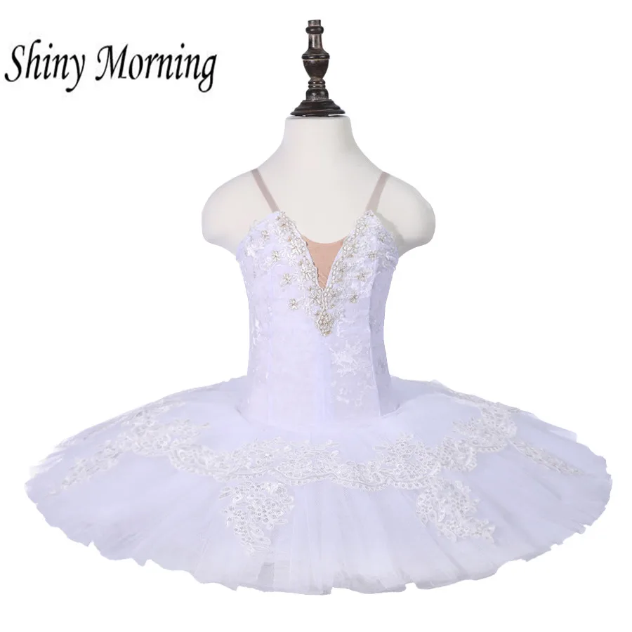 girls women adult pancake classical fairy romantic tutu dress, ballerina long dress professional ballet costume white