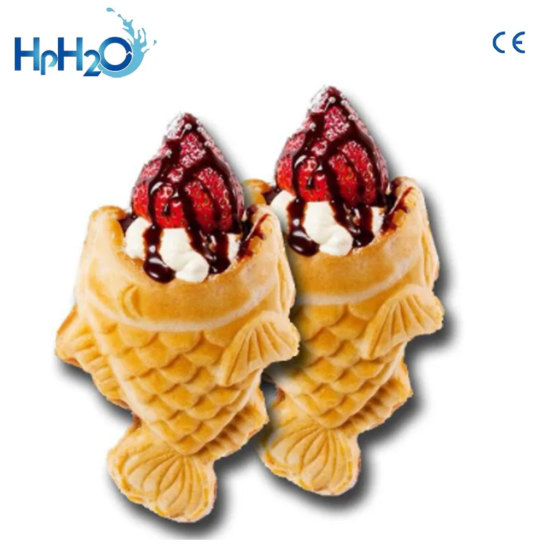 ماكينة صنع الوافل تاياكي ذات الفم المفتوح الكهربائية التجارية 3 قطع ماكينة صنع الوافل ذات الفم المفتوح ماكينة صنع مخروط الآيس كريم