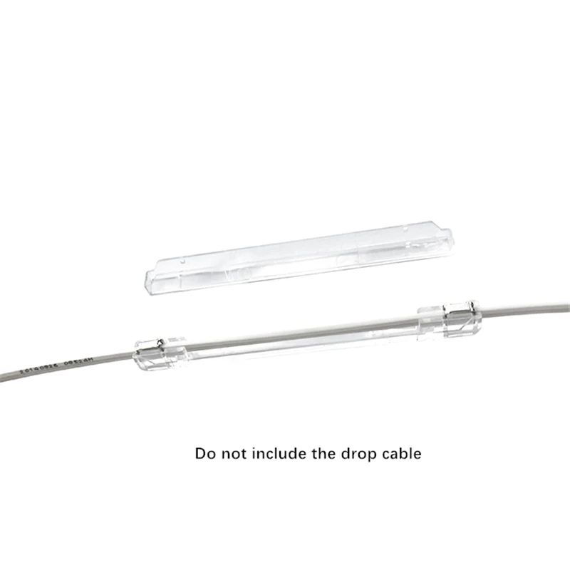 100 PCS FTTH tubo di protezione trasparente strizzacervelli di calore di plastica cavo in fibra ottica scatola di protezione per trasporto di goccia piazza spedizione gratuita