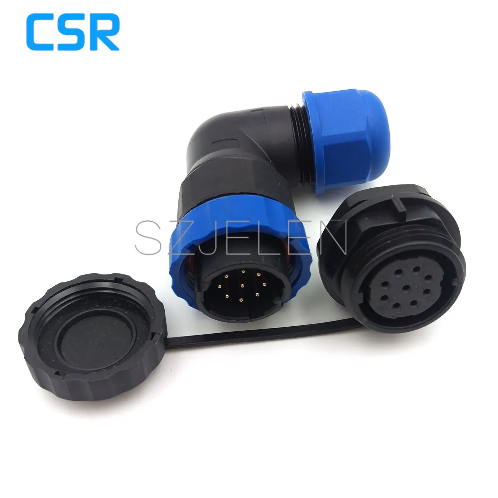 SD20TA-ZM, 9 Pin Waterproof Connector,IP67, Panel Mount Connectors, 9pins Power Cable Wire Connector Plug And Socket
