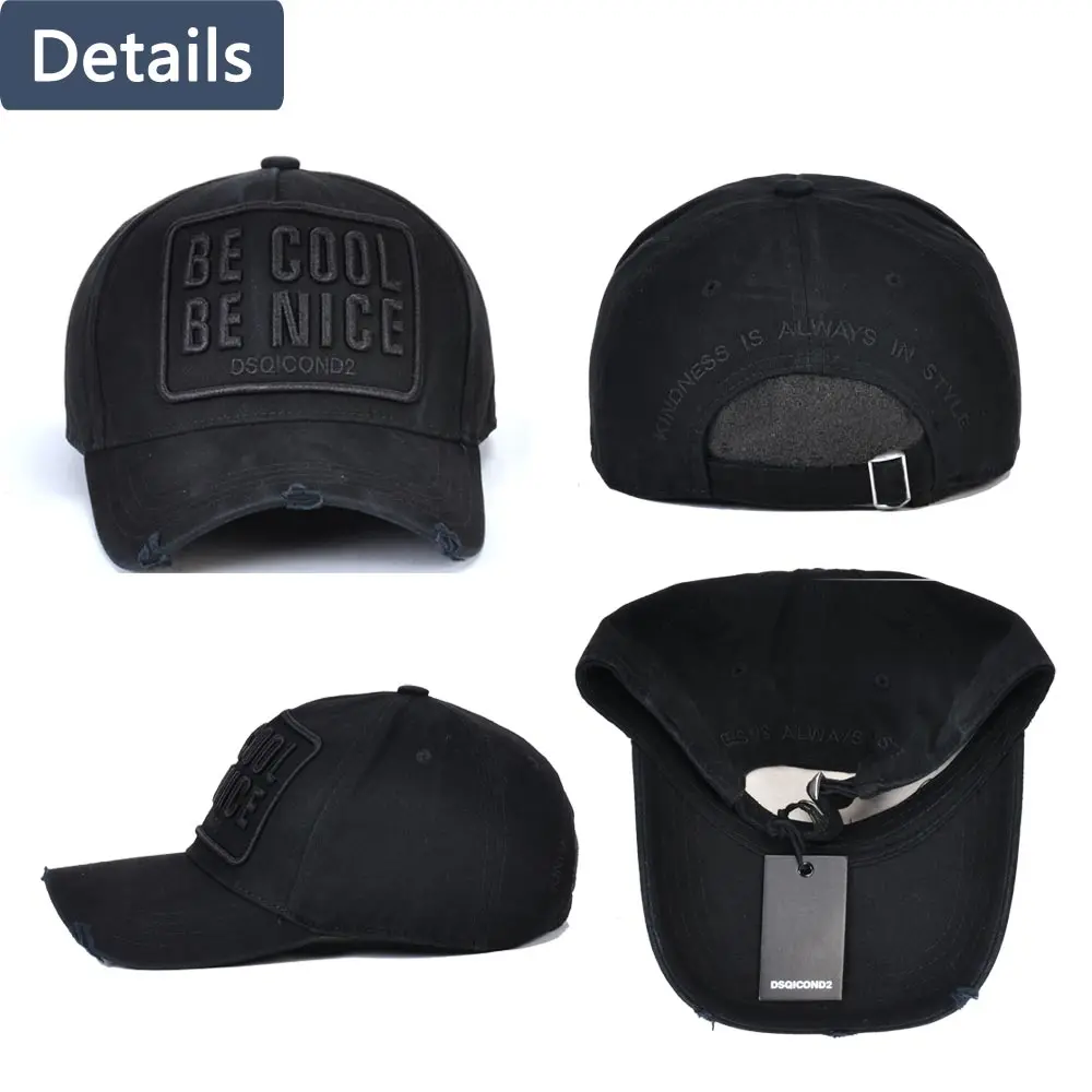 DSQICOND2 High Quality Embroidery Letter Cotton Baseball Cap Casual Hip Hop Cap Men 2018 DSQ Outdoor Dad Hat for Women Wholesale