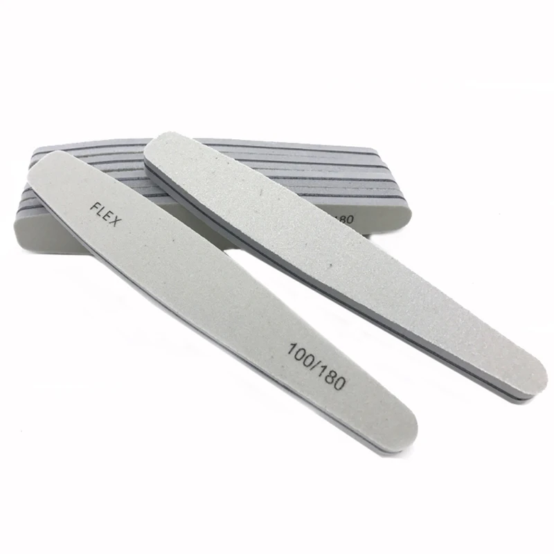 5pcs Professional Art Nail File Buffers 100/180 Girt Gray Sponge Durable Sand Buffing Block For Manicure Natural Nails Art Tools