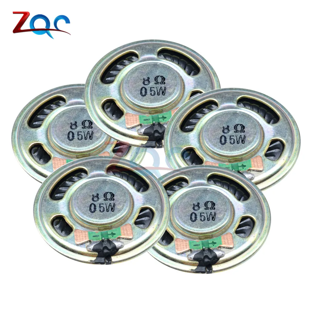 5pcs Ultra-thin speaker 8 ohms 0.5 watt 0.5W 8R speaker Diameter 36MM 3.6CM thickness 5MM