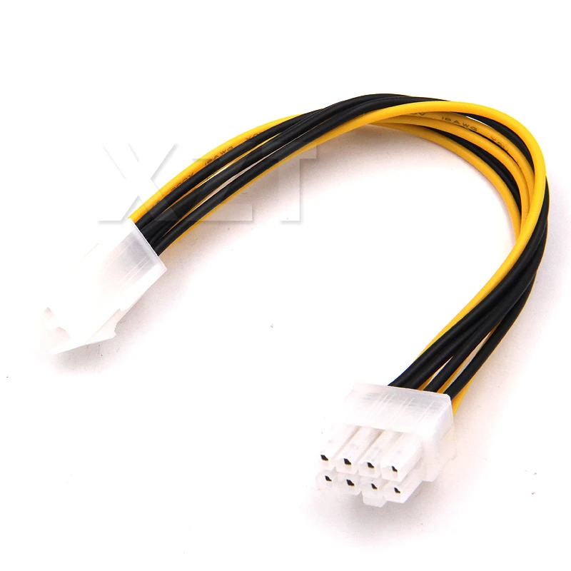 4 Pin Male to 8 Pin CPU Power Supply Adapter Converter ATX Cable 12V