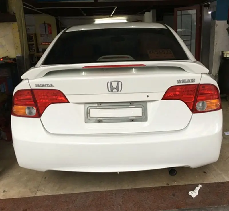 Car Styling For Honda Civic 2006 2007 2008 2009 2010 2011 High Quality ABS Plastic Unpainted Primer Color Rear Wing Lip Spoiler