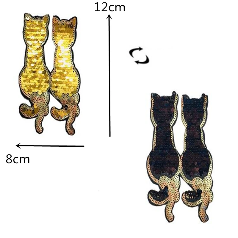 MIX Designs dwustronne dwukolorowe naszywki z cekinami żelazko naszywki na ubrania łatka diy aplikacja do robótek