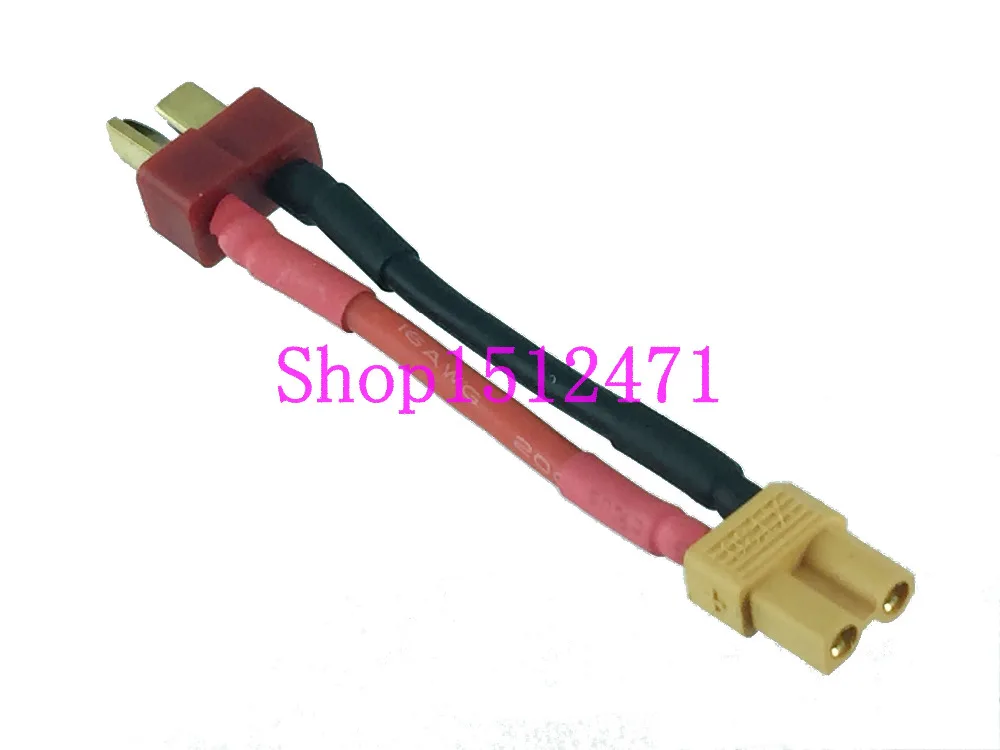 1pcs XT30 XT-30 Female to T-Plug Deans Male 16AWG 5CM Wire fr Turnigy Lipo NiMH