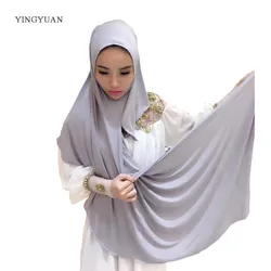 Solid Easy Hijab Women Of Scarves Muslim Hijabs High Quality Hijab Beautiful Fashion Shawl Cap(with1 Undescarf 0TJ57 180*70cm