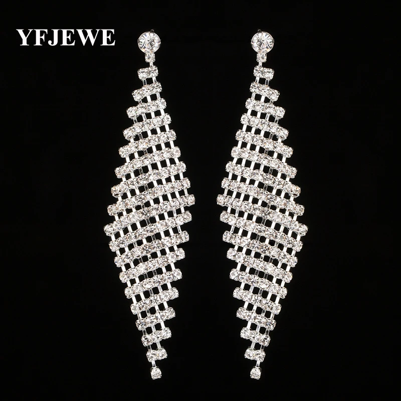 Fashion Earrings Wedding Crystal Type of Women's Exaggerated leaves Women Jewelry Drop Earrings Luxurious Crystal Earrings E445