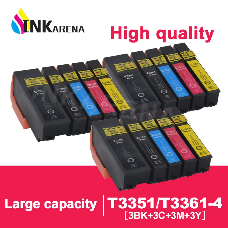 Compatible Ink Cartridge 33 T33xl T3351 T3361 - T3364 BK C M Y For Epson XP530 XP900 XP830 XP645 XP635 XP630 XP540 Printer