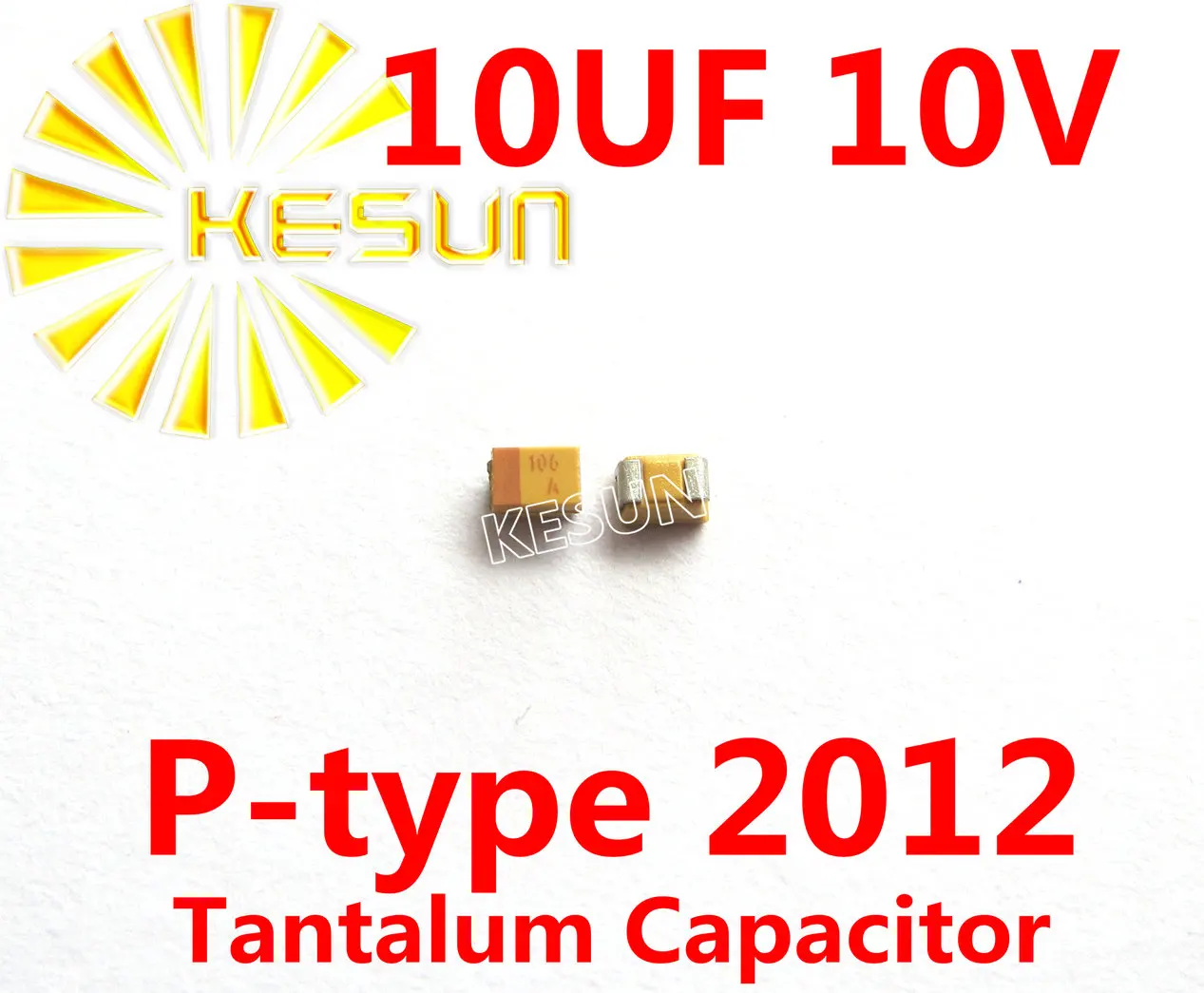 100% Original New 10UF 10V P type 0805 2012 SMD Tantalum Capacitor Connector TAJP106M010RNJ x100PCS FREE SHIPPING