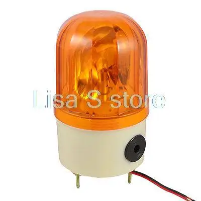 

DC 24V 10W Industrial Yellow Rotary Light Warning Lamp w Buzzer Siren LTE-1101J