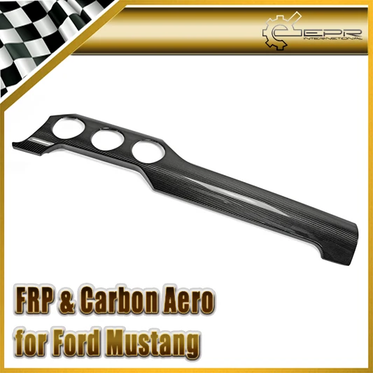 Kit de carrocería de fibra de carbono para coche Ford Mustang, accesorio para el salpicadero, embellecedor del lado del pasajero (solo LHD), brillante, para Ford 2015