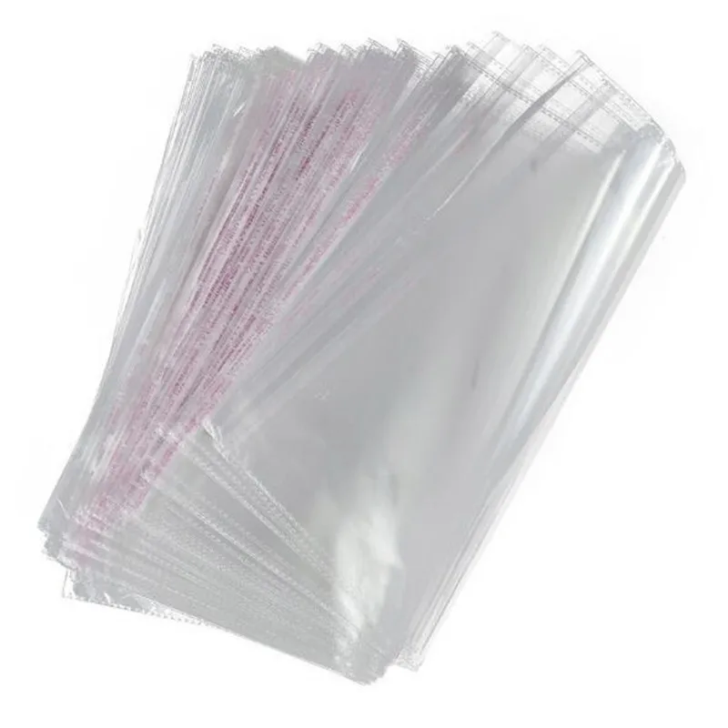 100pcs/lot Transparent Self Adhesive Resealable Clear Cellophane Poly Bags OPP Packaging Bag Jewelry Pouch