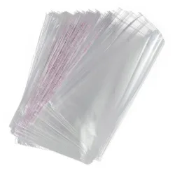 100 pçs/lote Self Adhesive Resealable Celofane Clara Poly Sacos De OPP Transparente Embalagem Saco de Jóias Bolsa