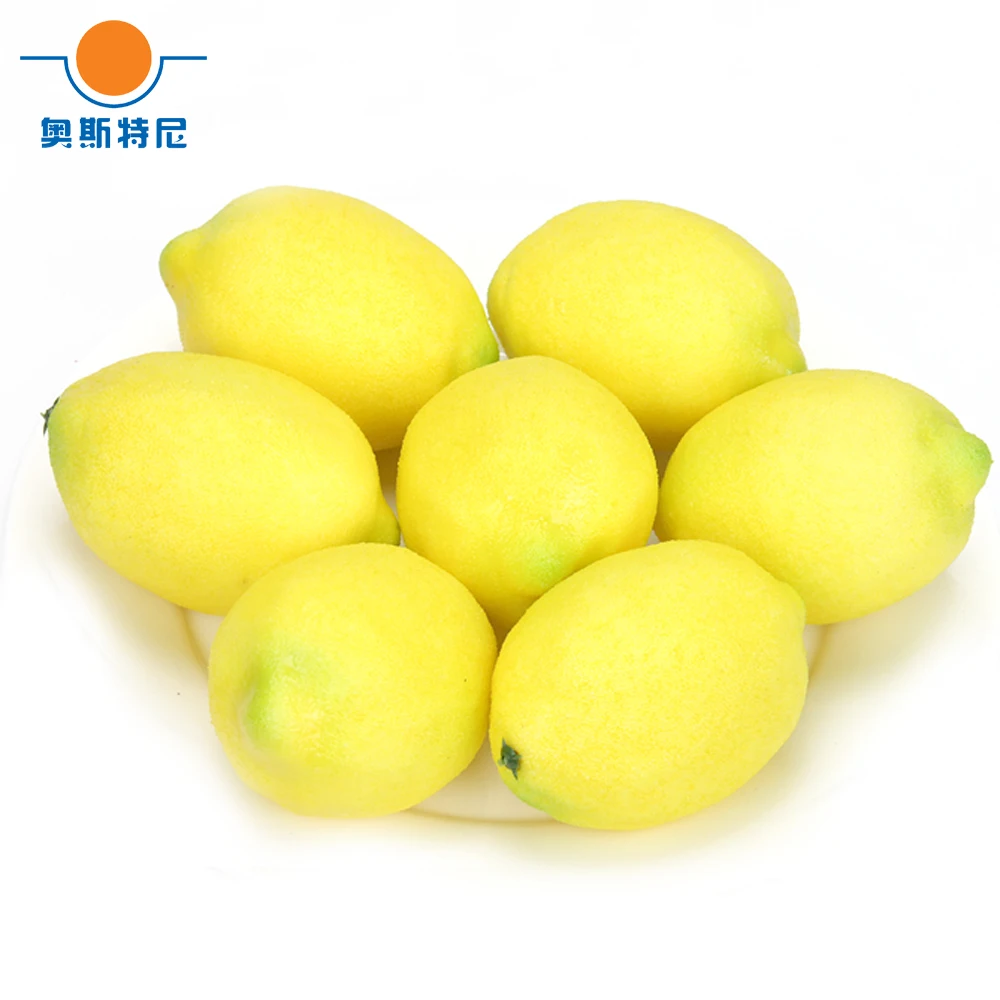 10pcs small  size artificial fruit Plastic Fake Fruit artifical lemon&artificial plastic fake simulated lemon