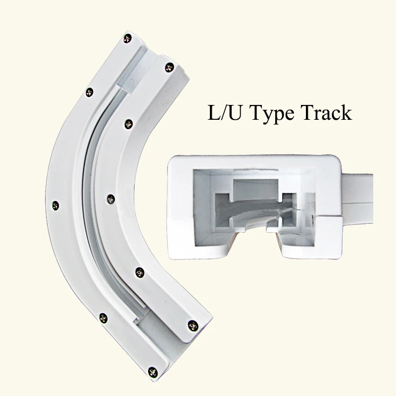 Электрическая дорожка для штор 90/135 градусов с беспроводным управлением, автоматическая оконная дорожка для штор типа U и L для умного дома