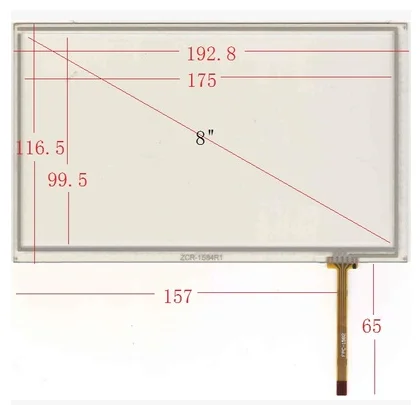 8 inch touch screen 193*117 mm GPS universal touch screen
