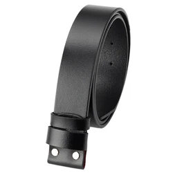 No Buckle Belt Genuine Leather Vintage Belt Width 3.7cm
