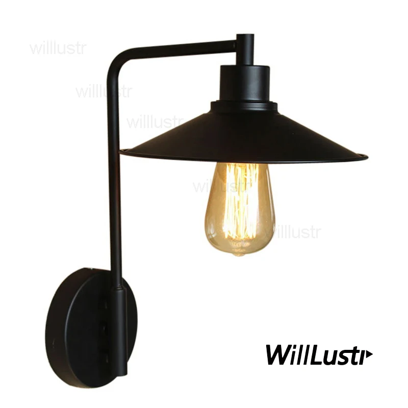 

umbrella iron wall lamp sconce American country vintage light cafe bar restaurant hotel loft home dinning room bedside lighting