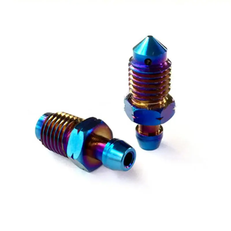 1 Piece M8x1.25/M10x1/M10x1.25 Ti/Golden/Burn Blue GR5 TC4 Titanium Alloy Screw For Motorcycle Callipers