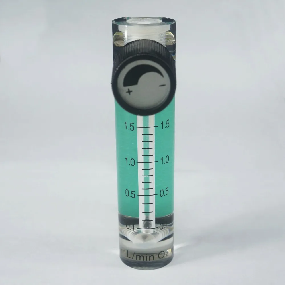 

0.1-30L/Min LZM-6T Gas Air Oxygen Flowmeter Rotameter With Valve 8mm Hose Barb Pressure 0.1Mpa