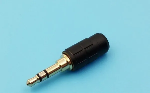 DIP Berlapis Emas 3.5 Mm Headphone Plug Alloy Die Casting 3 Tiang MM Ekor Mulut 2 Pcs