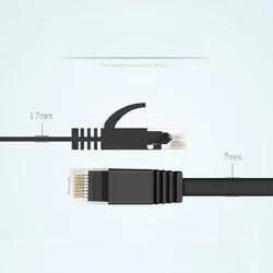 LNYUELEC 0.15m = 15cm kabel czysty drut miedziany CAT6 płaski UTP kabel sieciowy Ethernet RJ45 kabel sieciowy LAN niebieski/biały/czarny kolor