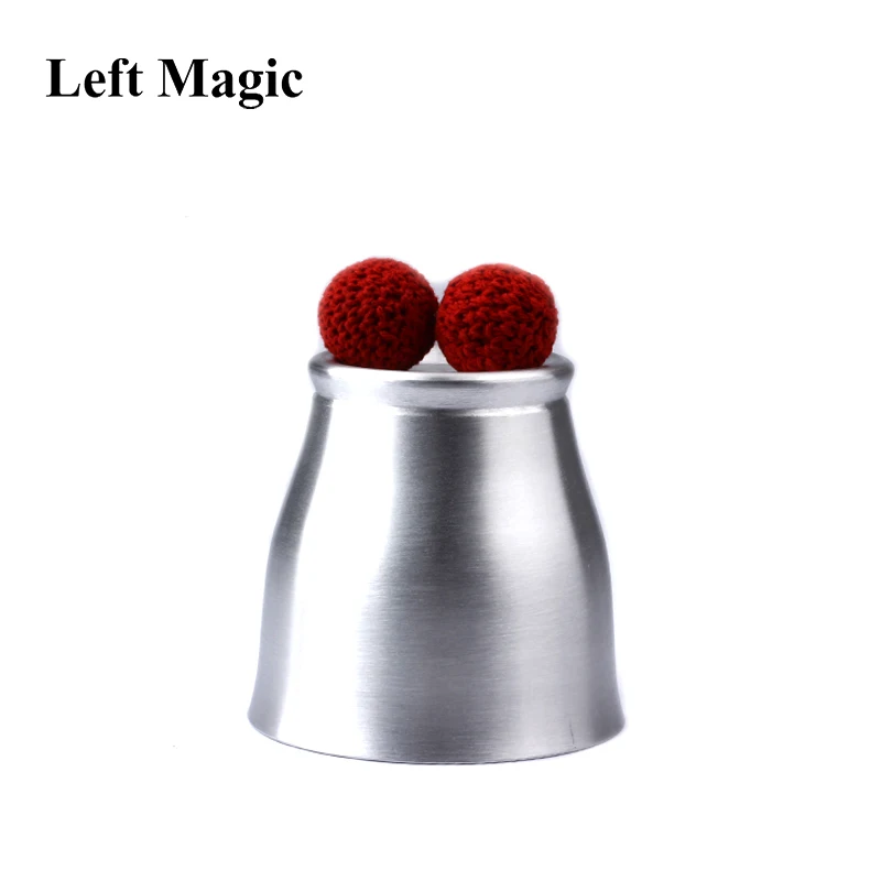 Aluminum Chop Cup (Large Size , Silver) - Magic Tricks Deluxe Wide Mouth Cup And Balls  Close Up Magic Props Magnetic Mentalism