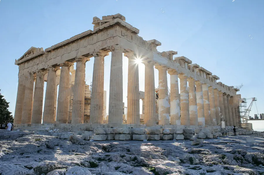 Greece Parthenon Temple Background Vinyl cloth High quality Computer print wall backdrop