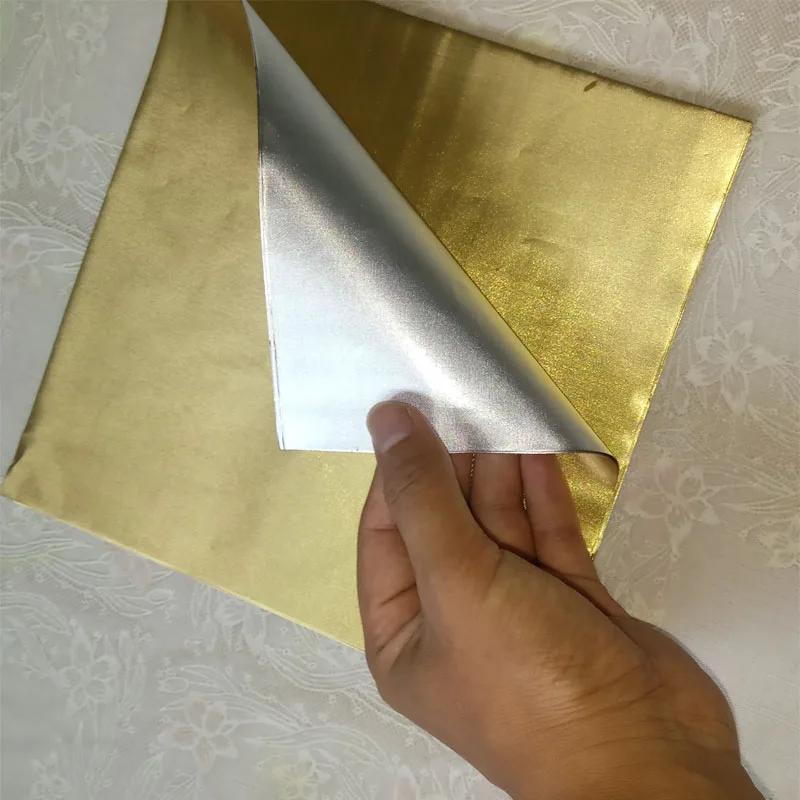 

Gold Sweets Candy Package Foil Paper, Chocolate Lolly Foil Wrappers, Square for Gift Decoration, 20x20cm, 100Pcs