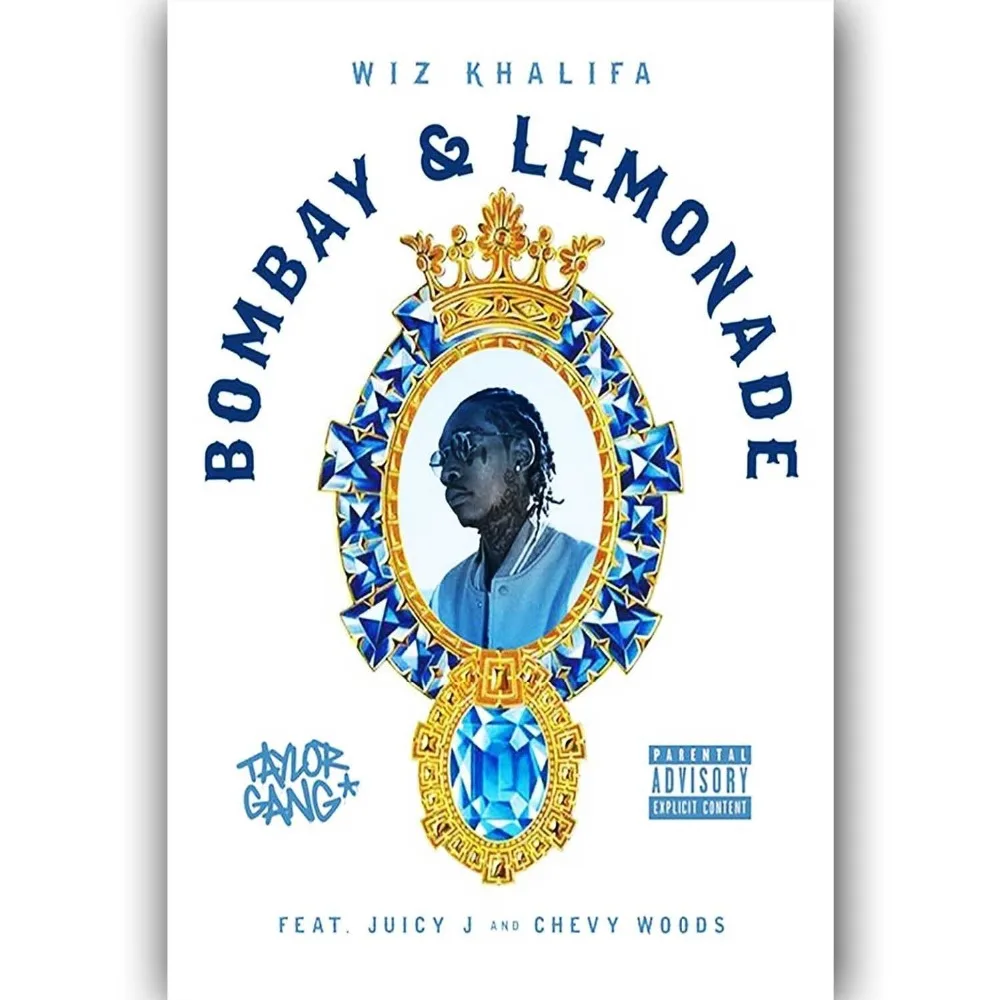 New Bombay & Lemonade Wiz Khalifa feat-Silk Art Poster Wall Sticker Decoration Gift