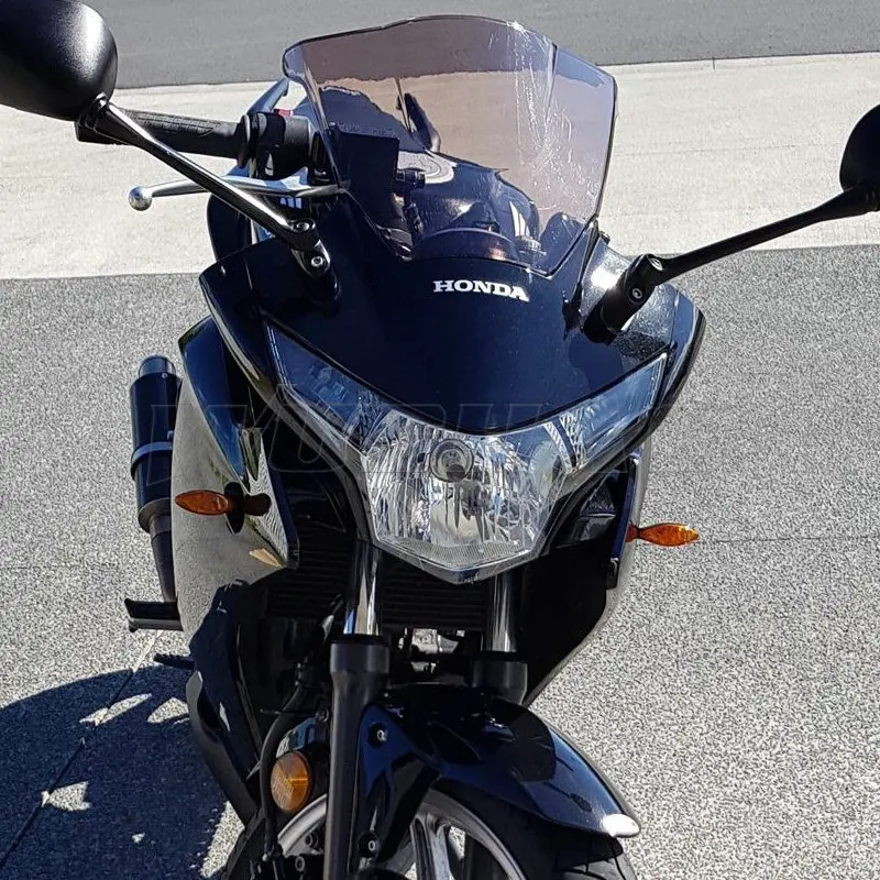 Motorcycle Double Bubble Windshield WindScreen Screen For  2011 2012 2013 Honda CBR250R CBR 250 R 250R 11 12 13 Black Iridium