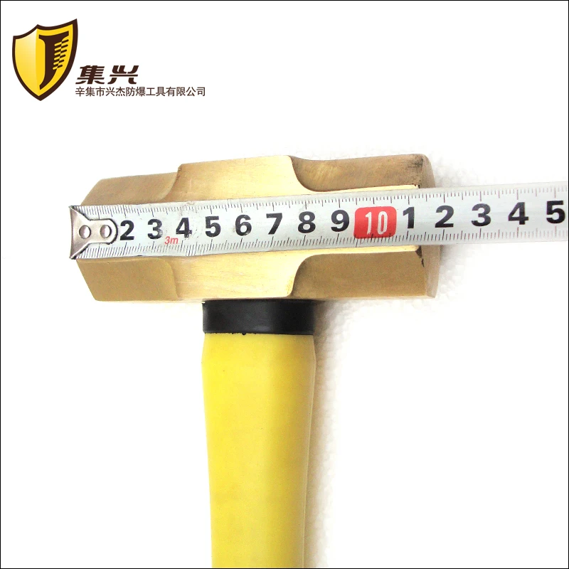 Jixing ماركة 2.25 كجم/5p مطرقة نحاسية مثمنة 5 رطل مطرقة نحاسية مجرفة رأس مطرقة نحاسية مقاومة للانفجار مقبض بلاستيكي