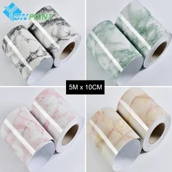 0.1x5M Self-Adhesive Marble Tile Waveguide Line Decorative Floor Film Kitchen Bathroom Toilet Waterproof Waistline Wall Sticker