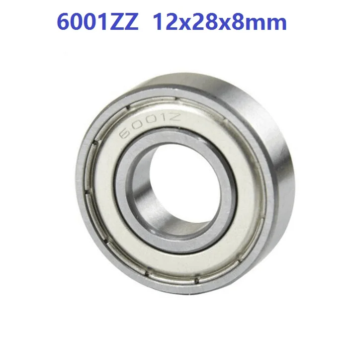 1000pcs/lot 6001ZZ 6001Z 6001 ZZ Z 12x28x8 mm double shielded Deep Groove Ball bearing Mini Ball Bearings shaft 12*28*8mm