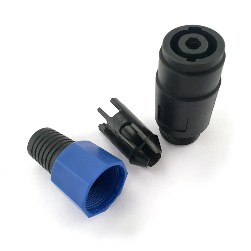 Speaker Connector Locking Plug and Socket 4 Pin Male Docking connector Compatible Audio Adapter blue