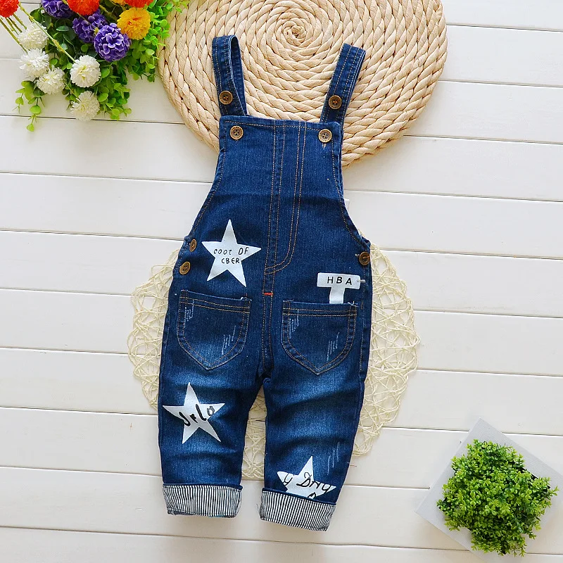 DIIMUU Toddler Infant Boys Long Pants Denim Overalls Dungarees Kids Baby Boy Jeans Jumpsuit Clothes Clothing Outfits Trousers