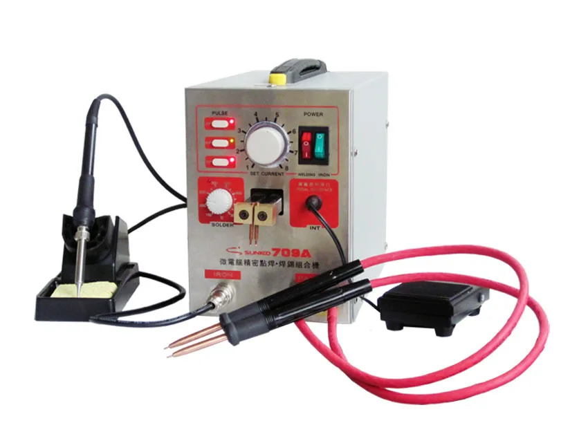1.5KW High Power Spot Welder & Soldering Station with Universal welding pen +4mm 1KG Nickel sheet