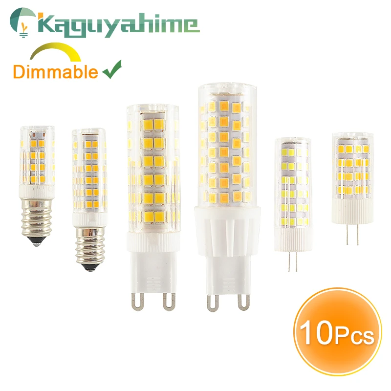 Kaguyahime 10PCS/LOT LED G9 E14 G4 Lamp Dimmable bulb 3w 5w 7w 9w DC 12V AC 220V Bulb G9 LED G4 COB Lamp Spotlight Chandelier