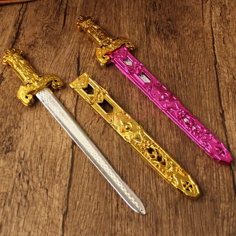 Length 27cm Children Plastic Swords Toy Swords Performance Props Swords Belted Swords Princes Swords Toy Sword